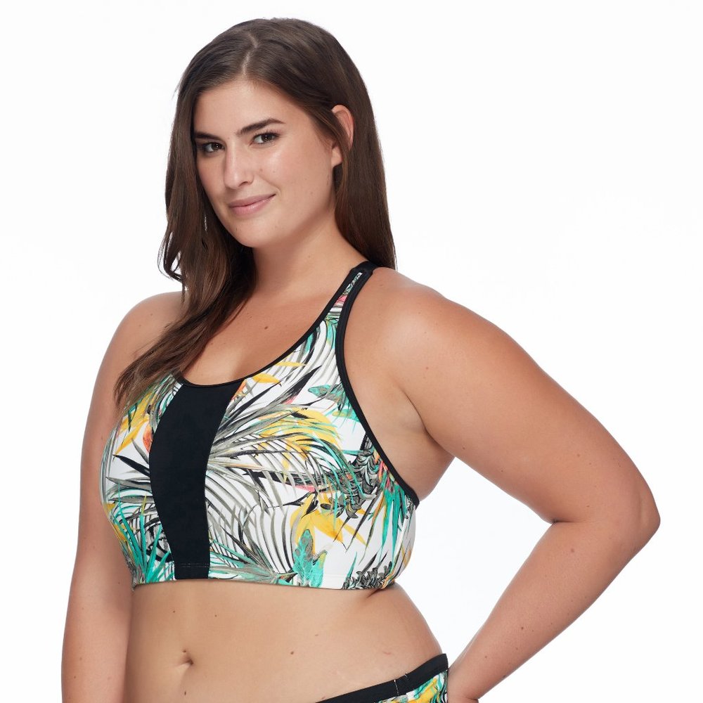 NWT Skye Adley Bikini Top in Folia Print, Avaible in sizes 0X and 1X
